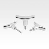 不锈钢 T 型把手，带外螺纹，适用于 Hygienic USIT® 密封垫圈和垫片 Freudenberg Process Seals