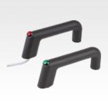 塑料弓形把手，具有电控开关功能和一个按钮