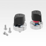 Indexing plungers, steel with plastic twist knob and tapered indexing pin