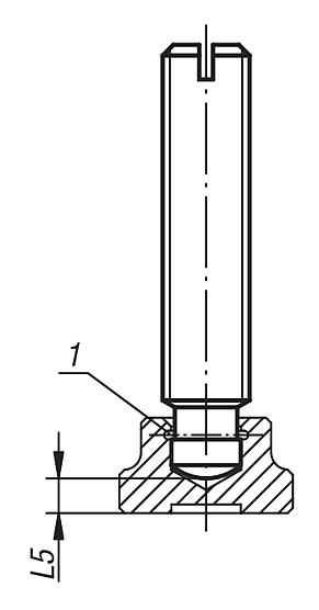 Grub screws with thrust point, similar to DIN 6332