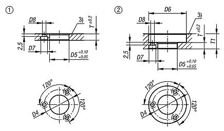 Ball lock pins with plastic or stainless steel twist knob