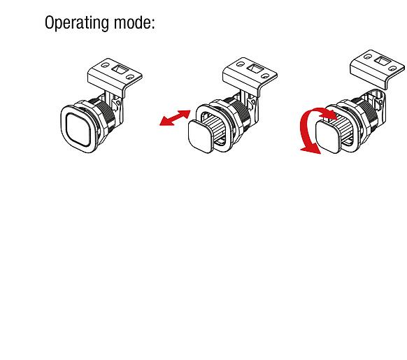 Snap locks, plastic with twist knob