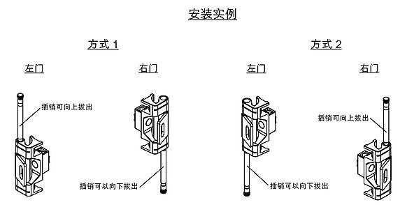 锌压铸件、钢或不锈钢旋转铰链，23 毫米斜边