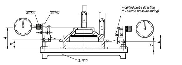 Deflection dial gauge holders 90°