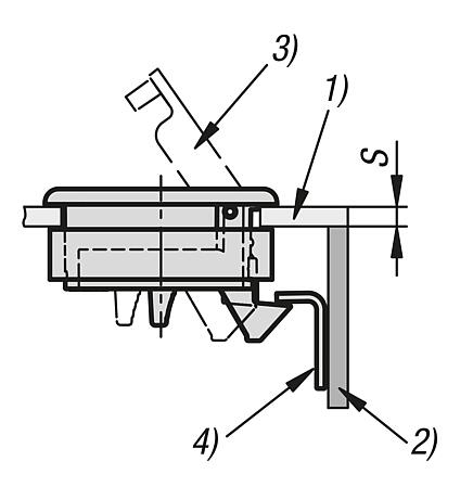弹簧锁不锈钢
带把手, 可折叠