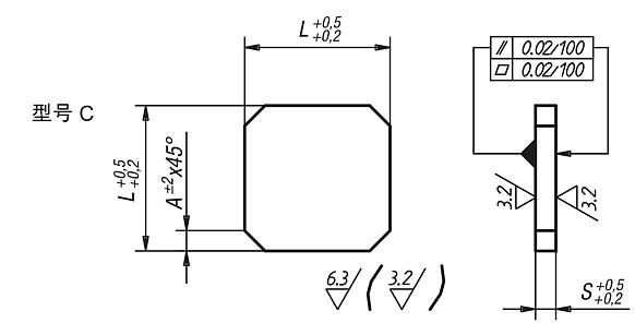 托盘，灰口铸铁，C 型
