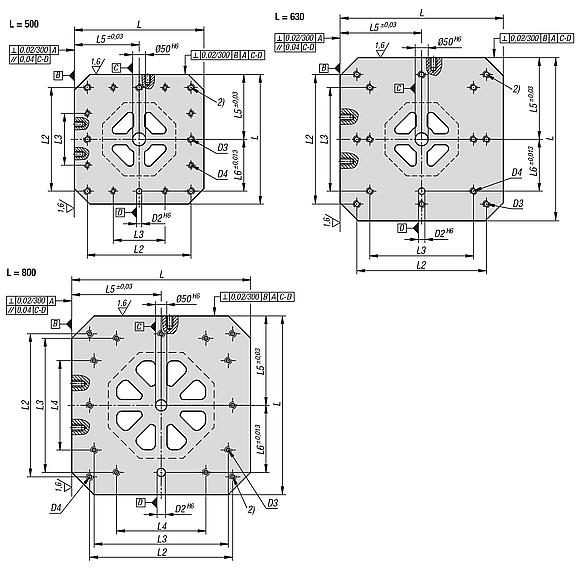 灰口铸铁 8 面塔式夹具 带栅格孔