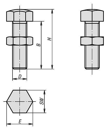 Rest pad steel or brass, rounded head