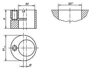 Eccentric bushes for lateral spring plungers - inch