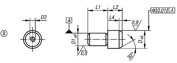 Locating pins, removable, Form B
