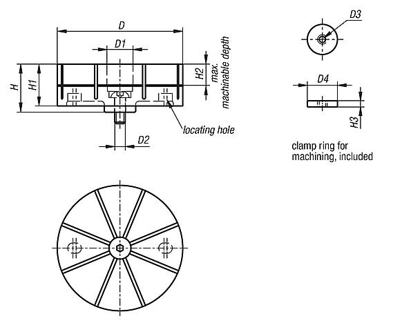 Collet for external clamping