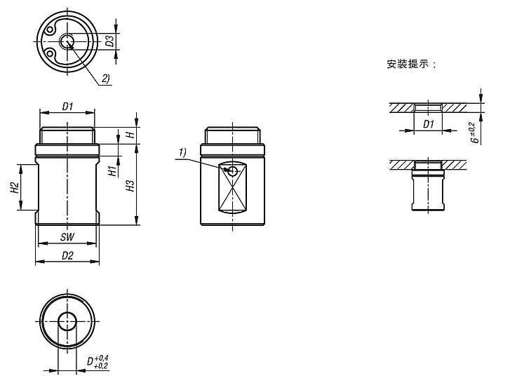圆形不锈钢定位夹具，气动
