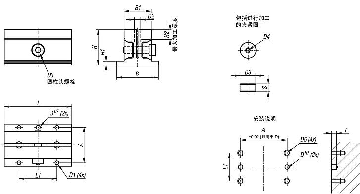 直角夹头