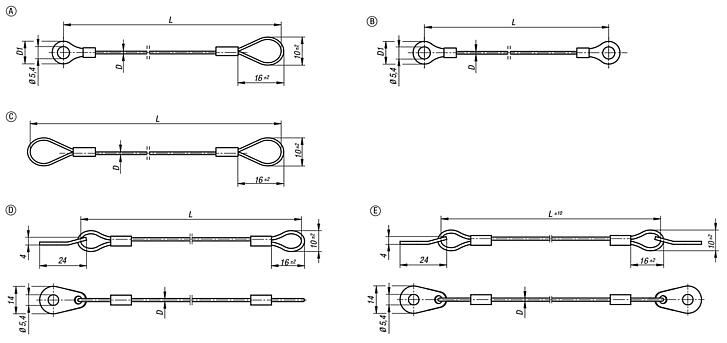 Retaining cables