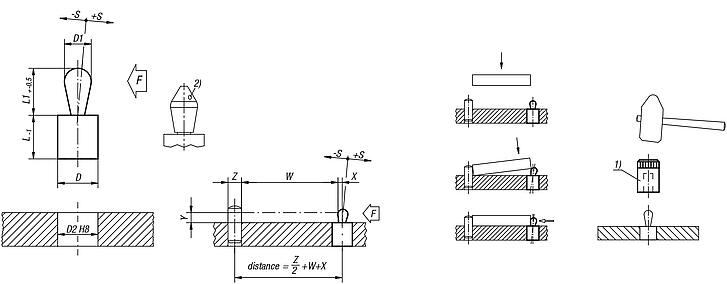 Lateral spring plungerswith plastic spring