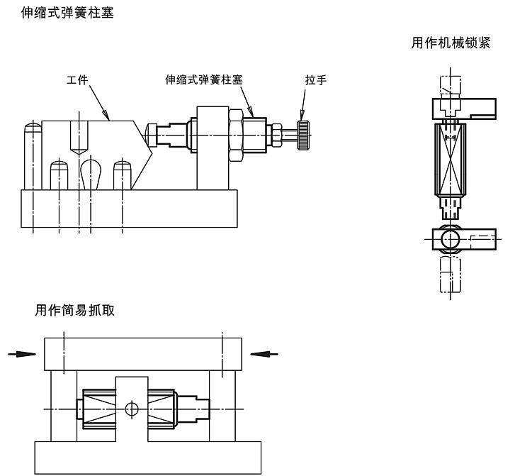 伸缩式弹簧柱塞