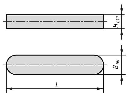 陶瓷平键 类似 DIN 6885 A