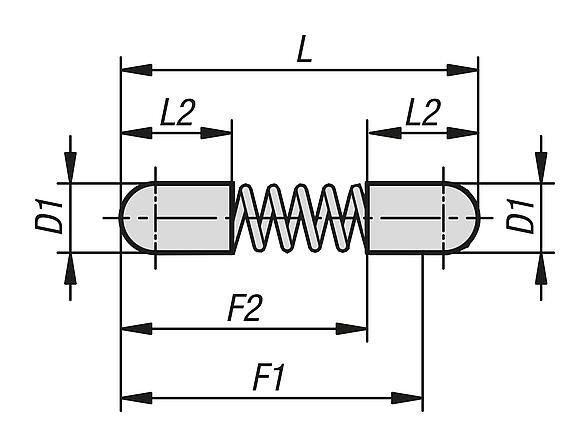 Spring sleeves, double, steel or stainless steel