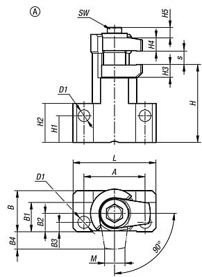 Floating clamp, steel Form A