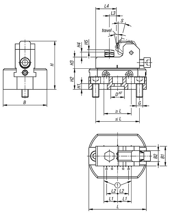 Clamping element with grip insert for draw-down clamping system