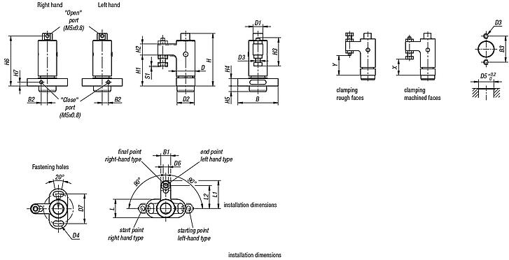 Swing clamp pneumatic