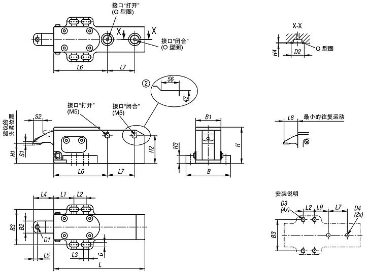 气动侧方夹紧块