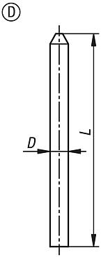 用于 D 型摇杆的钢制圆杆