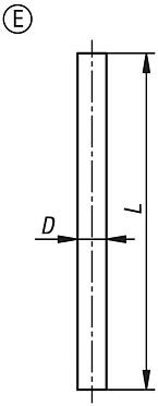 用于 E 型摇杆的钢制圆杆