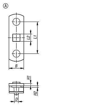 钢、不锈钢或锌制连杆适配器，A 型