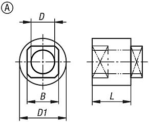 用于 A 型锌制舌簧的衬套