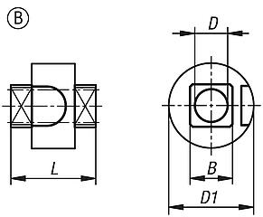 用于 B 型锌制舌簧的衬套