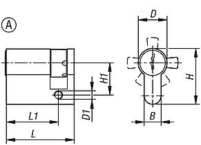 用于 A 型摇杆的型材半圆柱锁芯