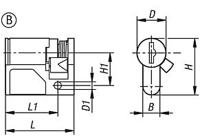 用于 B 型摇杆的型材半圆柱锁芯