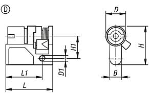 用于 D 型摇杆的型材半圆柱锁芯