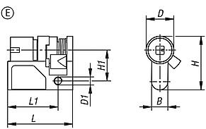 用于 E 型摇杆的型材半圆柱锁芯