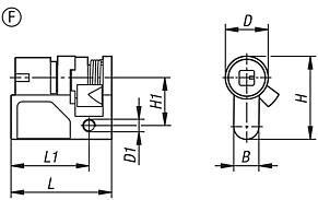 用于 F 型摇杆的型材半圆柱锁芯