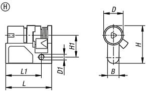 用于 H 型摇杆的型材半圆柱锁芯
