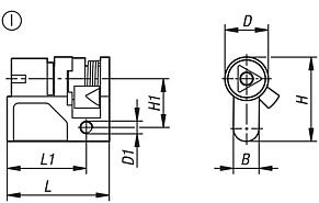 用于 I 型摇杆的型材半圆柱锁芯