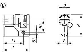 用于 L 型摇杆的型材半圆柱锁芯