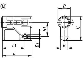 用于 M 型摇杆的型材半圆柱锁芯
