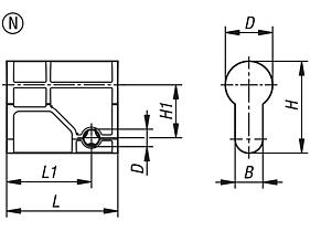 用于 N 型摇杆的型材半圆柱锁芯