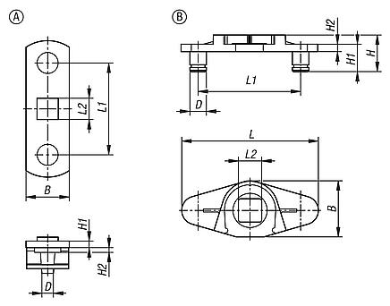 钢、不锈钢或锌制连杆适配器