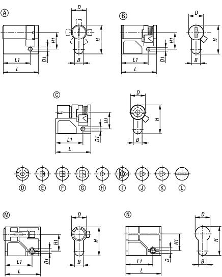 用于摇杆的型材半圆柱锁芯