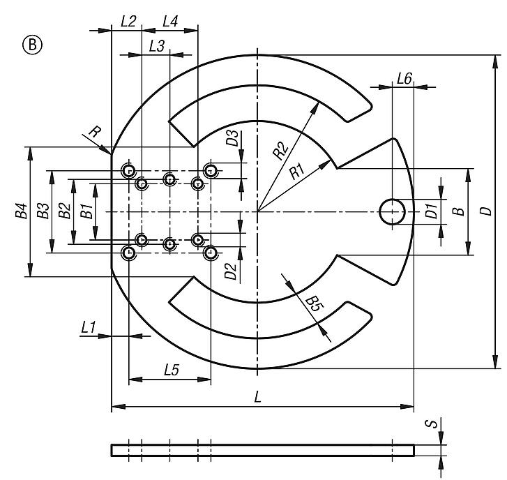 Adapter plates round