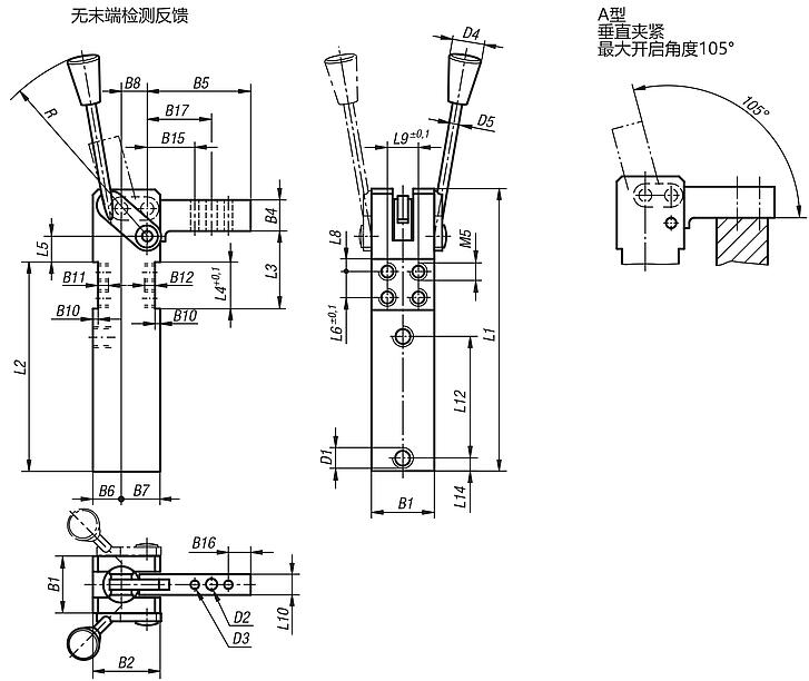 迷你夹钳 手动操作-不带终端反馈