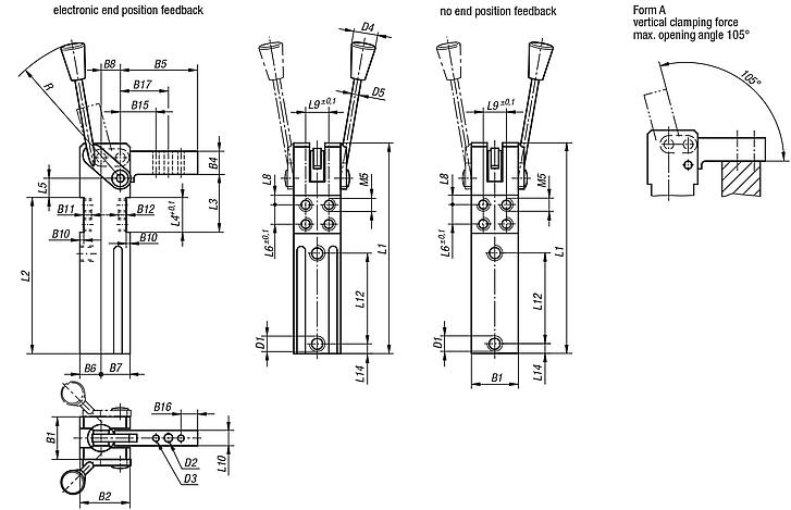 Mini clamps manual operated