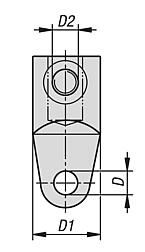 用于圆杆的锌制附件
