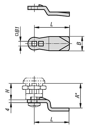 不锈钢旋转锁销的舌簧