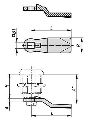 钢制旋转锁销的舌簧