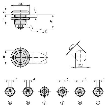 聚酰胺旋转锁销